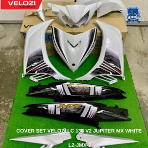 COVER SET ORI VELOZI YAMAHA LC135 V2 JUPITER MX WHITE LC135 V2 COVERSET MURAH